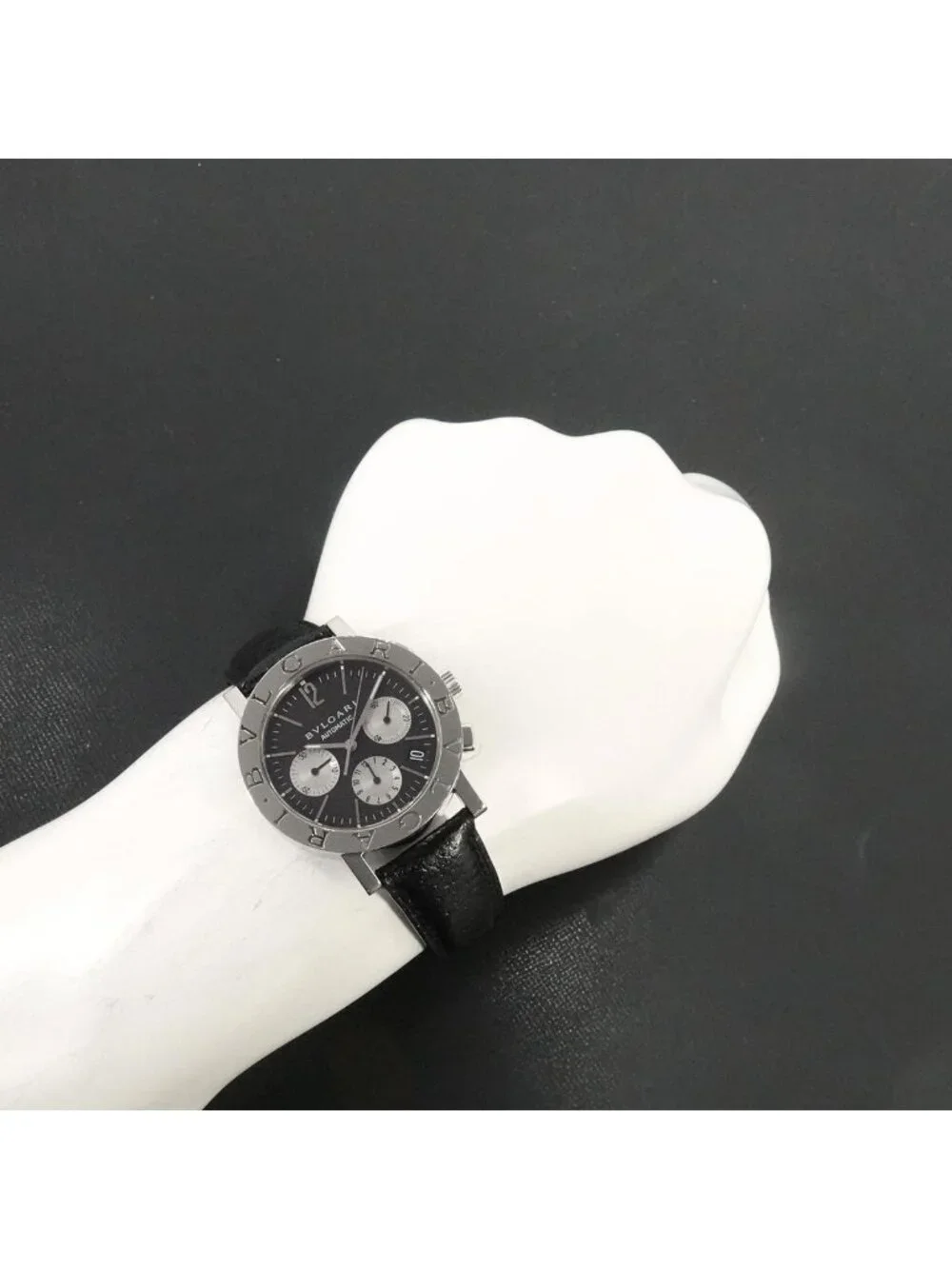 Bvlgari Chronograph Watch Date Black Automatic